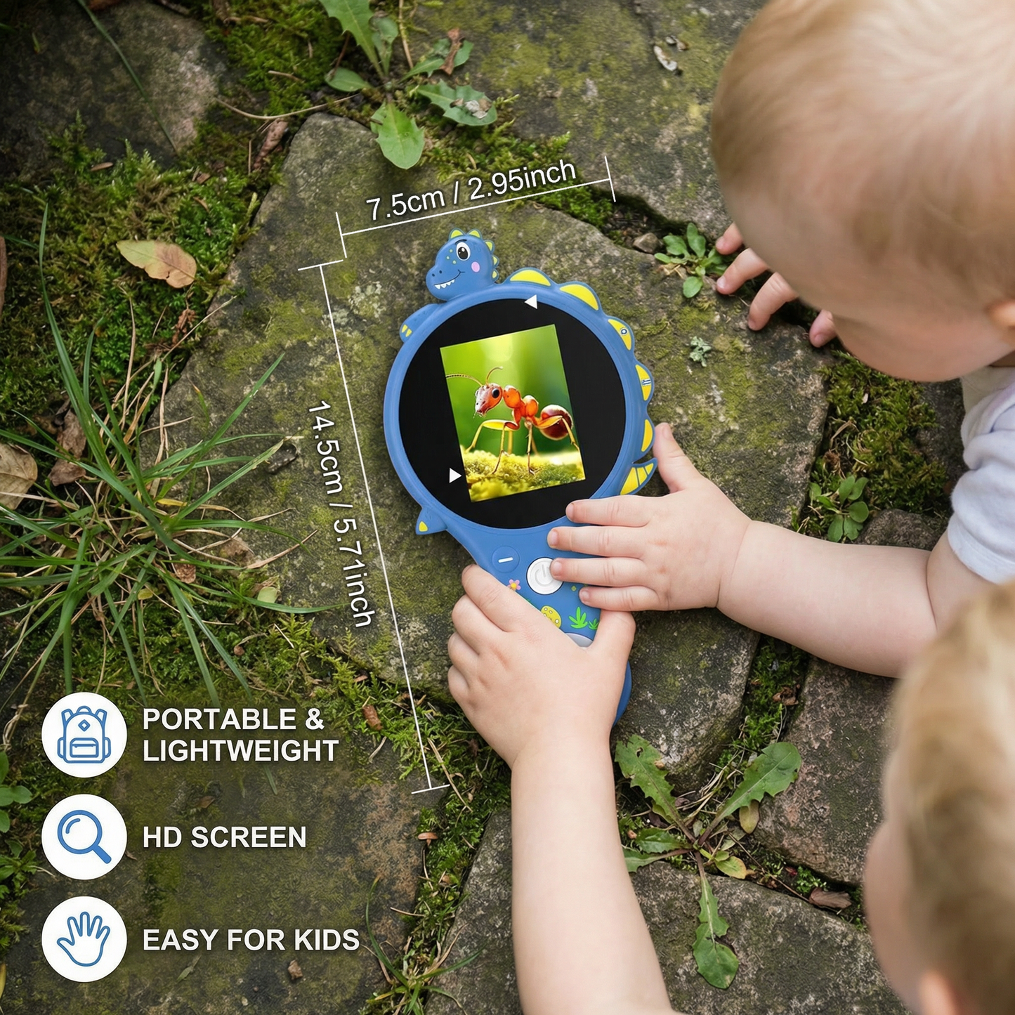 Kids Digital Video Microscope with Screen – Portable Science Explorer for Little Investigators