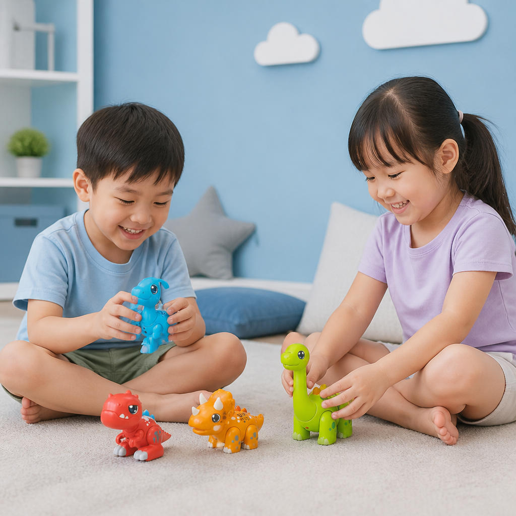 Easy-Assembly STEM Learning Dinosaur Toy with Lights & Sounds