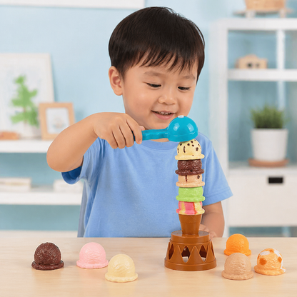 Creative Ice Cream Stacking Game – Fun Balance Game for Kids, Builds Dexterity & Encourages Playful Learning