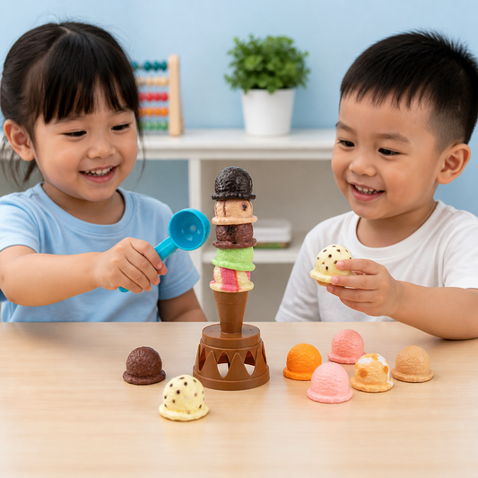 Creative Ice Cream Stacking Game – Fun Balance Game for Kids, Builds Dexterity & Encourages Playful Learning
