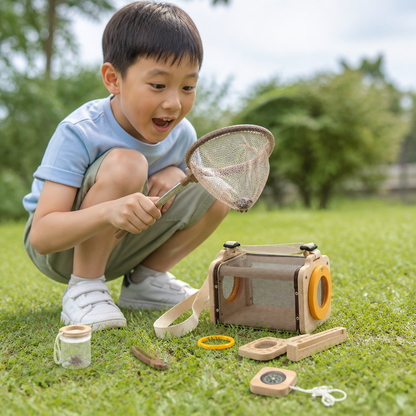Kids Nature Explorer Kit with Bug Catcher Net Magnifier and Compass