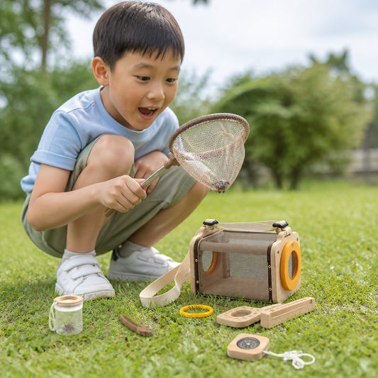 Kids Nature Explorer Kit with Bug Catcher Net Magnifier and Compass
