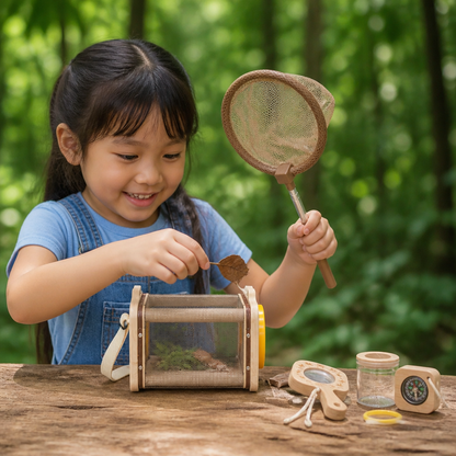 Kids Nature Explorer Kit with Bug Catcher Net Magnifier and Compass