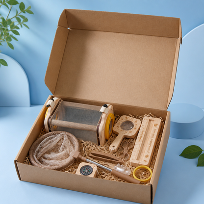 Kids Nature Explorer Kit with Bug Catcher Net Magnifier and Compass