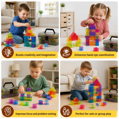 Montessori Cube Building Block Set for Kids
