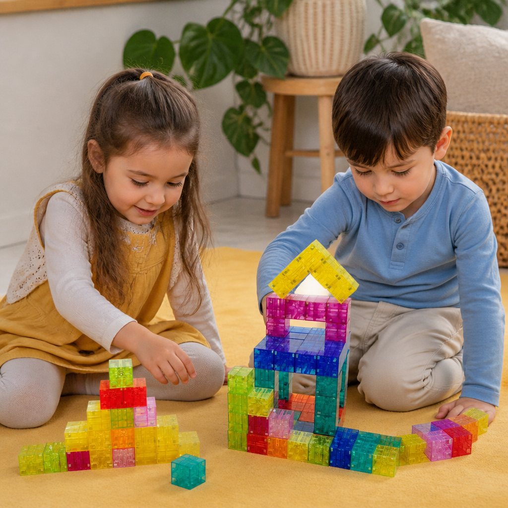 Montessori Cube Building Block Set for Kids