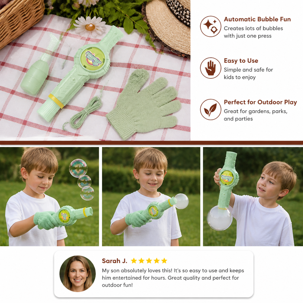 Interactive Bubble Ball Racket Toy for Kids