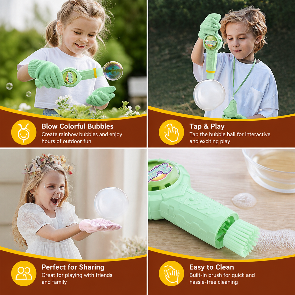 Interactive Bubble Ball Racket Toy for Kids