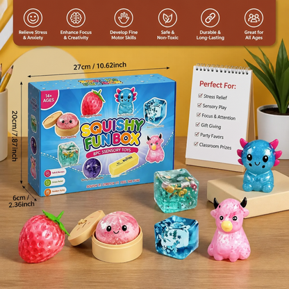 Premium Squishy Fidget Toy Set – 8 Sensory Toys
