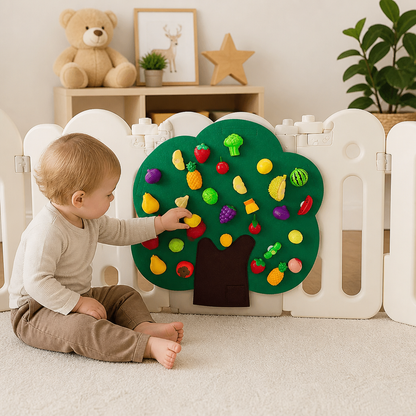 Felt Fruit Tree Activity Board – Montessori Learning Toy