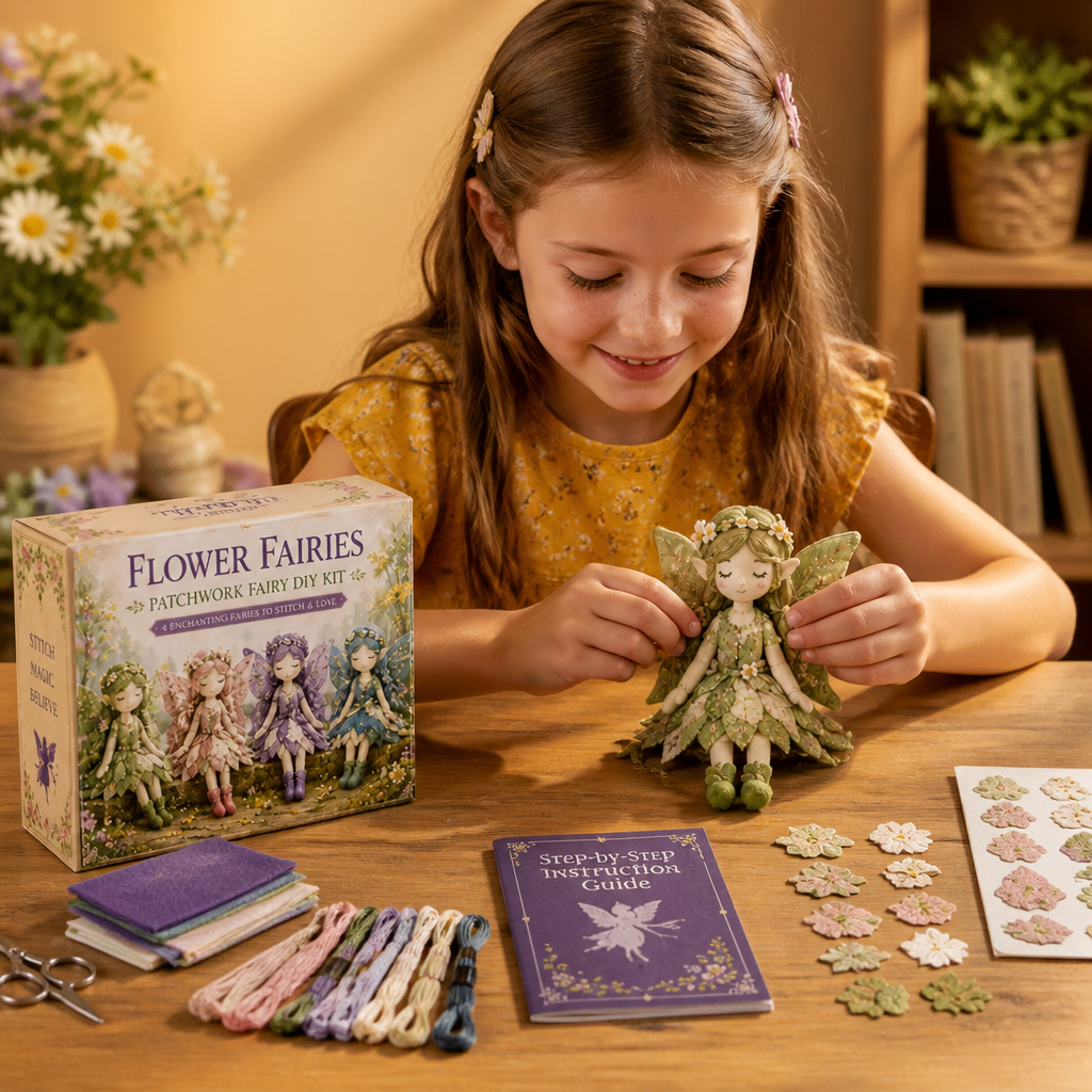 Fairy DIY Sewing Kit for Kids – Make Enchanting Fairy Dolls with Fabric, Accessories & Instructions