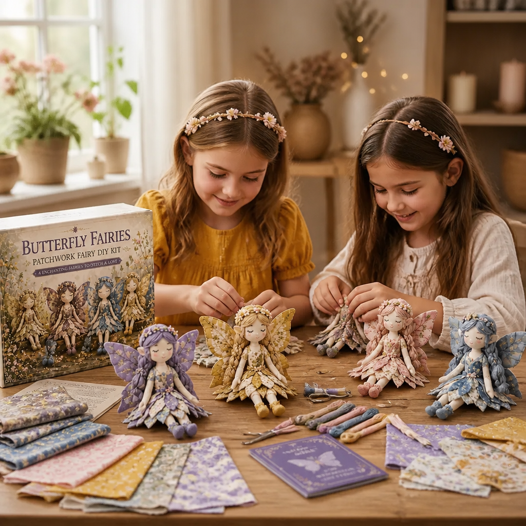 Fairy DIY Sewing Kit for Kids – Make Enchanting Fairy Dolls with Fabric, Accessories & Instructions