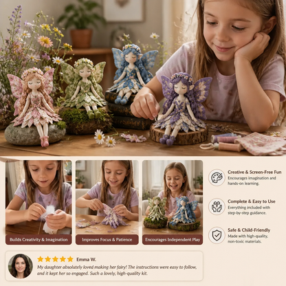 Fairy DIY Sewing Kit for Kids – Make Enchanting Fairy Dolls with Fabric, Accessories & Instructions