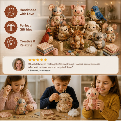 DIY Animal Sewing Kit – Handmade Fabric Ornament Craft Set