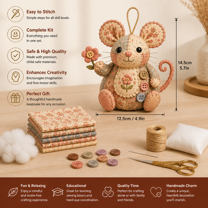 DIY Animal Sewing Kit – Handmade Fabric Ornament Craft Set