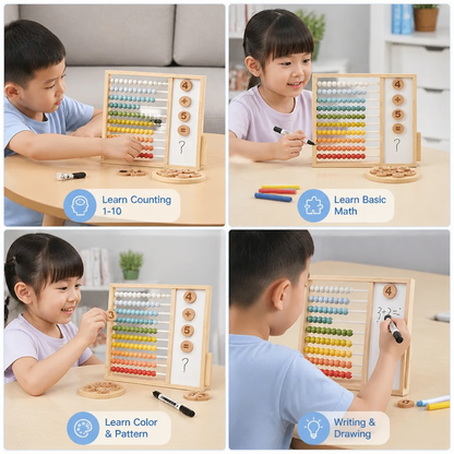 Magnetic Wooden Abacus for Kids – Educational Toy with Numbers and Colors