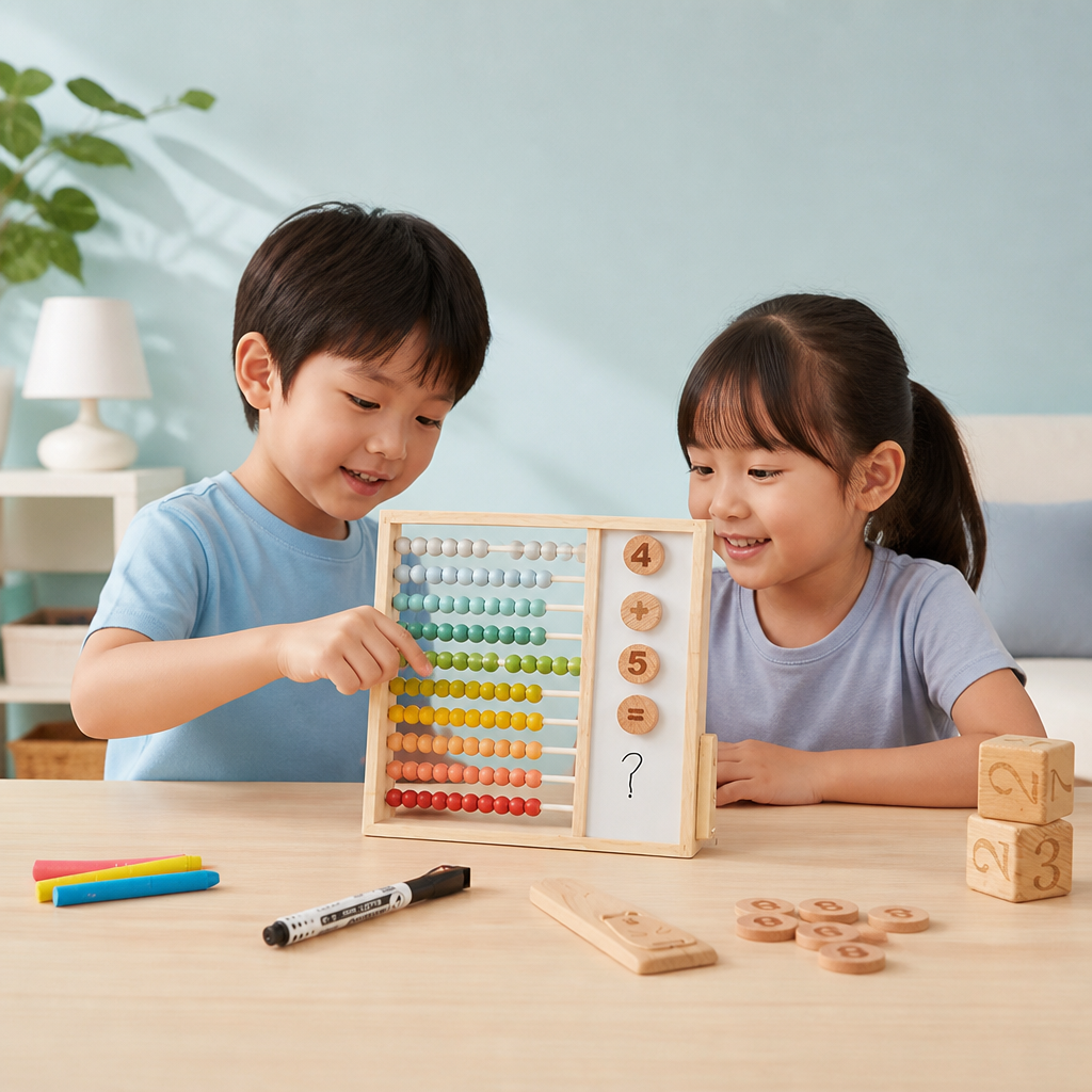 Magnetic Wooden Abacus for Kids – Educational Toy with Numbers and Colors