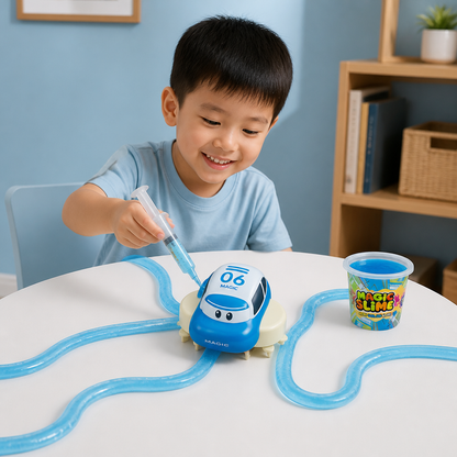 Magic Slime Race Track Set – DIY Electric Car Adventure