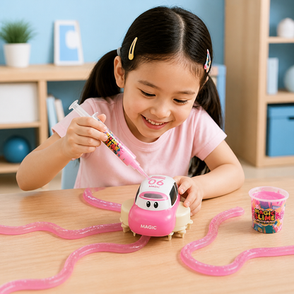 Magic Slime Race Track Set – DIY Electric Car Adventure