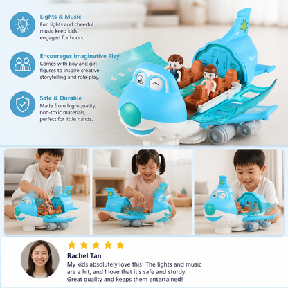 Driving Toy Airplane with Lights and Music