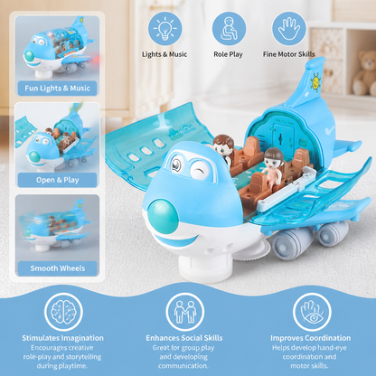 Driving Toy Airplane with Lights and Music