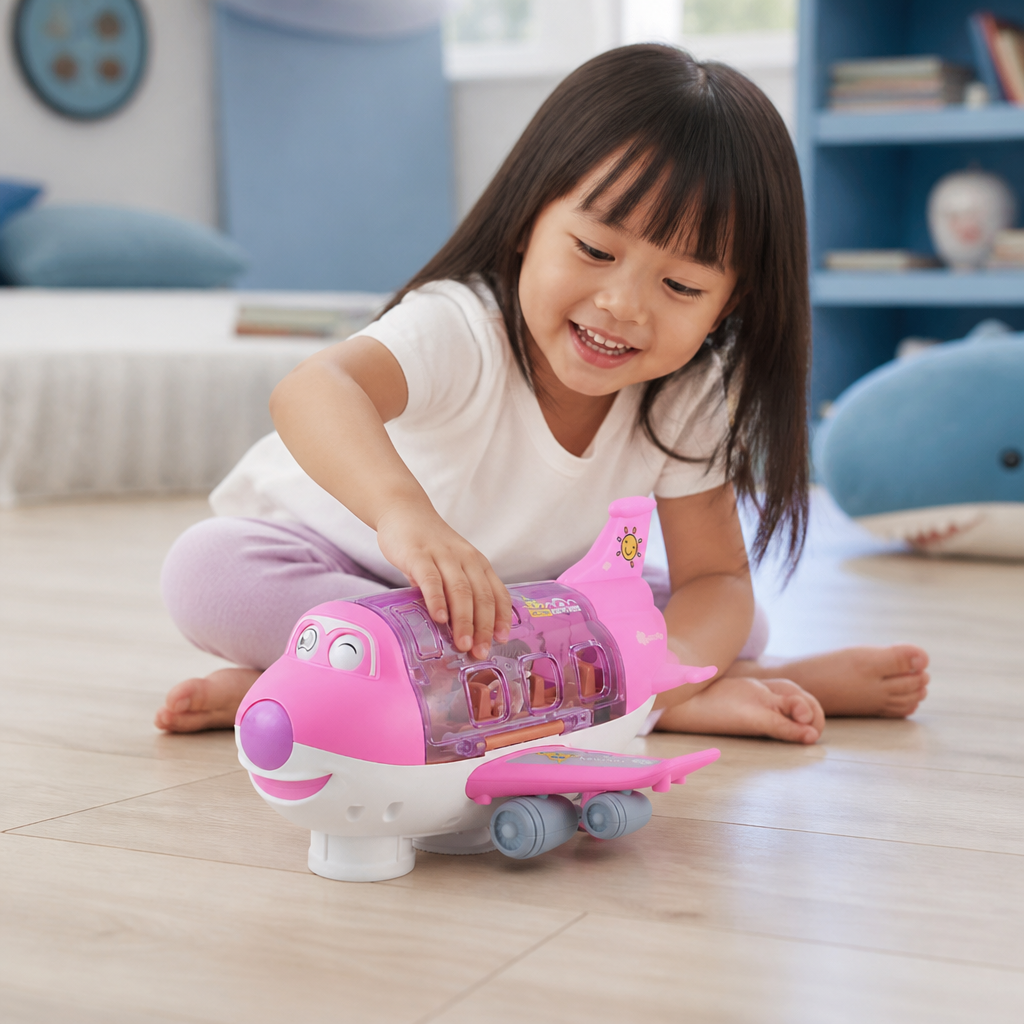 Driving Toy Airplane with Lights and Music