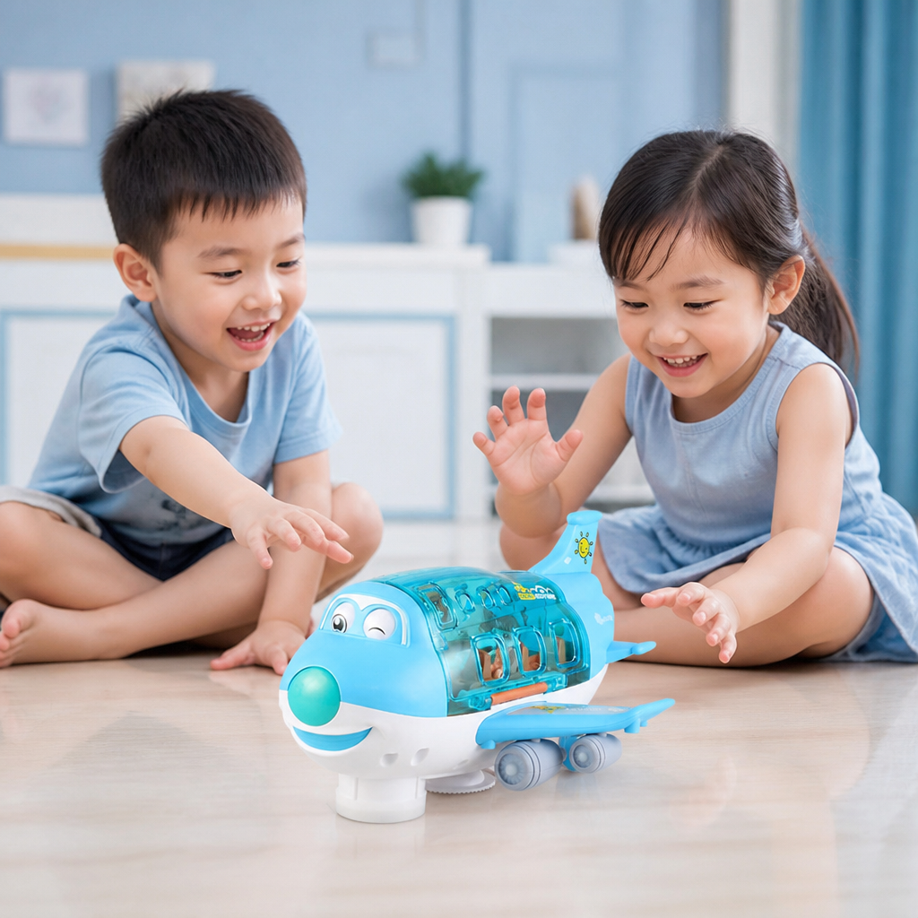 Driving Toy Airplane with Lights and Music