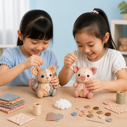 DIY Animal Sewing Kit – Handmade Fabric Ornament Craft Set