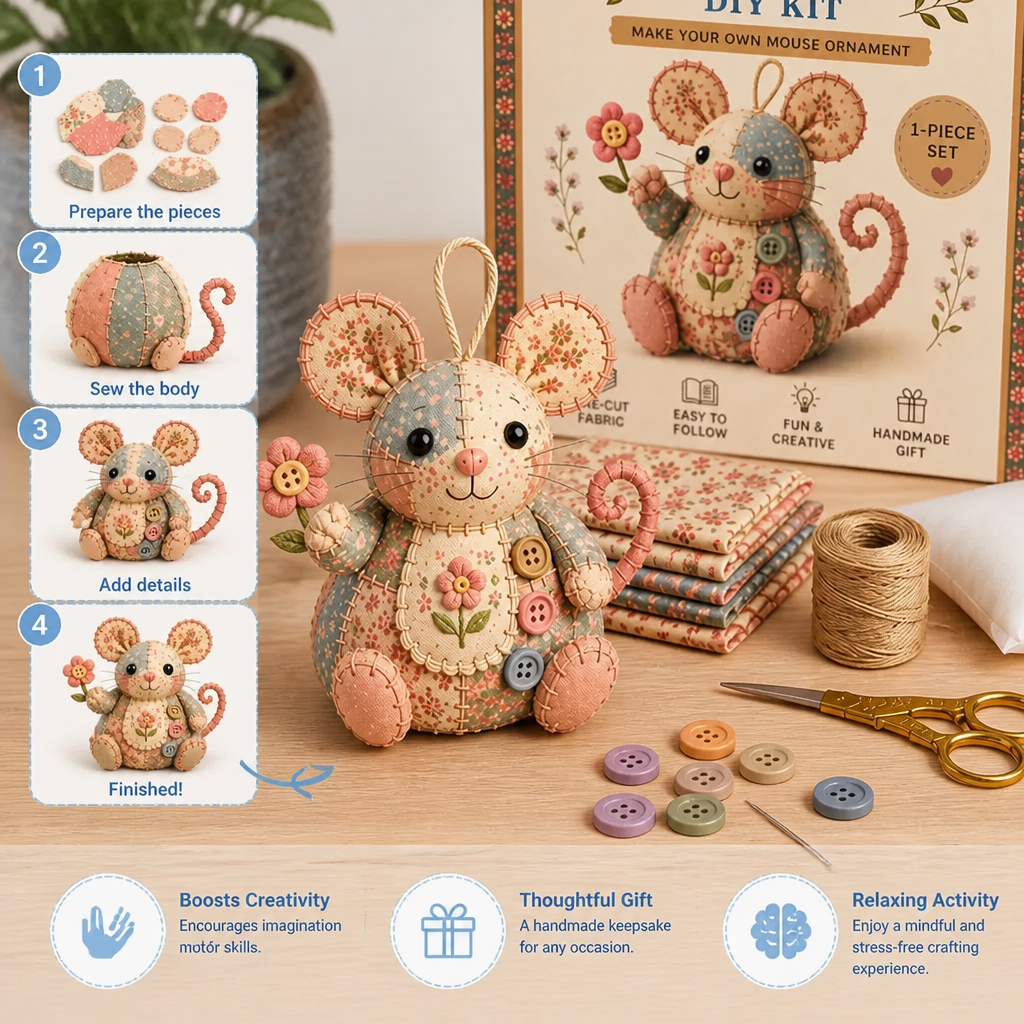 DIY Animal Sewing Kit – Handmade Fabric Ornament Craft Set