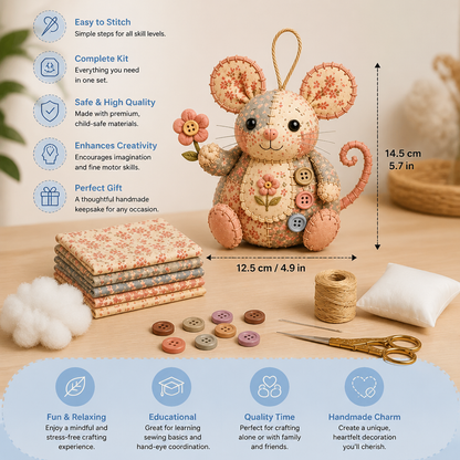 DIY Animal Sewing Kit – Handmade Fabric Ornament Craft Set