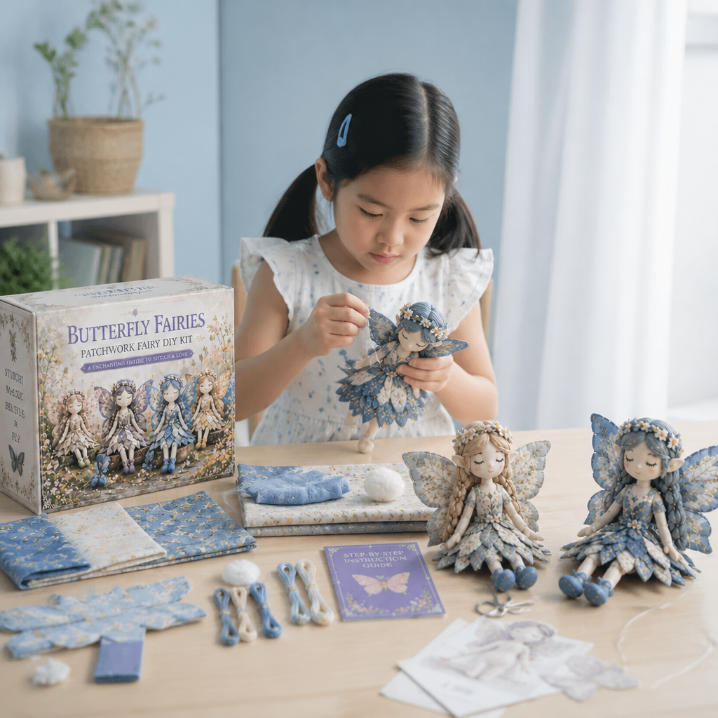 Fairy DIY Sewing Kit for Kids – Make Enchanting Fairy Dolls with Fabric, Accessories & Instructions