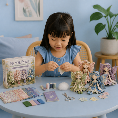 Fairy DIY Sewing Kit for Kids – Make Enchanting Fairy Dolls with Fabric, Accessories & Instructions