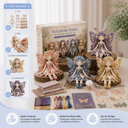 Fairy DIY Sewing Kit for Kids – Make Enchanting Fairy Dolls with Fabric, Accessories & Instructions