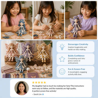 Fairy DIY Sewing Kit for Kids – Make Enchanting Fairy Dolls with Fabric, Accessories & Instructions