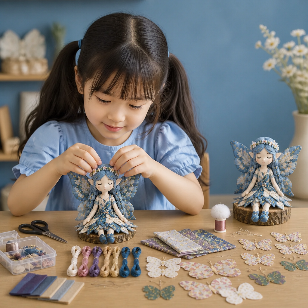 Fairy DIY Sewing Kit for Kids – Make Enchanting Fairy Dolls with Fabric, Accessories & Instructions