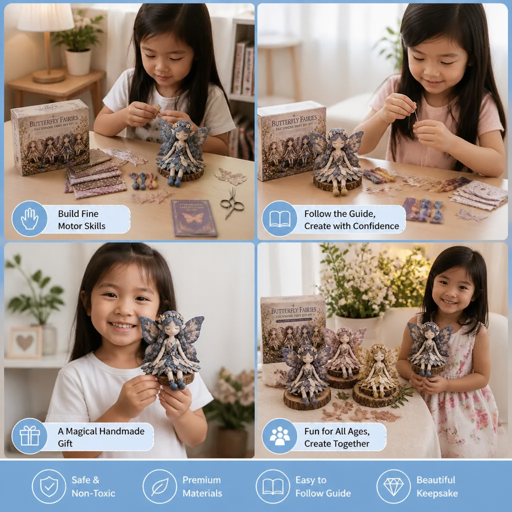 Fairy DIY Sewing Kit for Kids – Make Enchanting Fairy Dolls with Fabric, Accessories & Instructions
