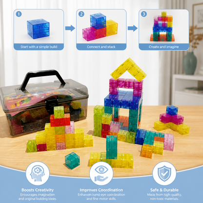 Montessori Cube Building Block Set for Kids
