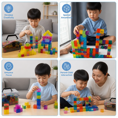 Montessori Cube Building Block Set for Kids