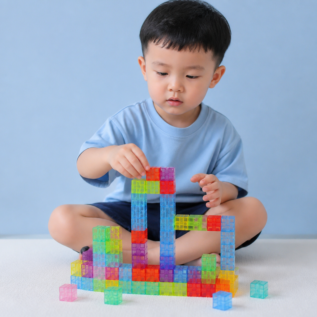 Montessori Cube Building Block Set for Kids
