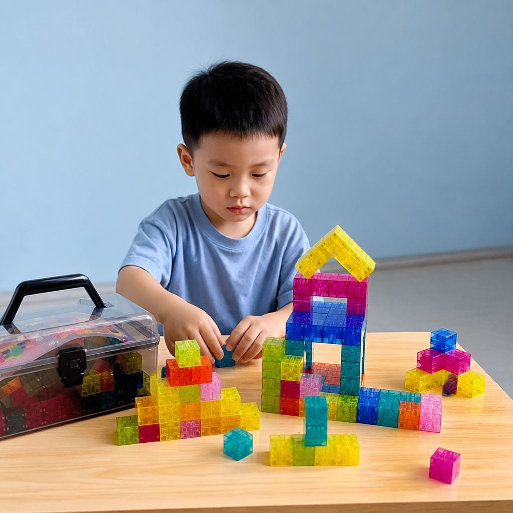 Montessori Cube Building Block Set for Kids