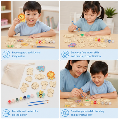 DIY Wooden Paint & Play Craft Kit for Kids