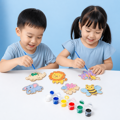 DIY Wooden Paint & Play Craft Kit for Kids