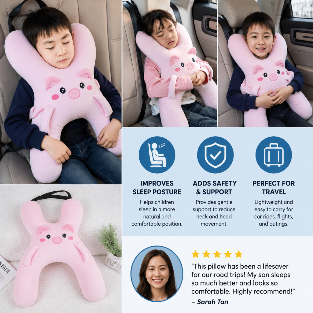 Kids Travel Sleep Support Pillow