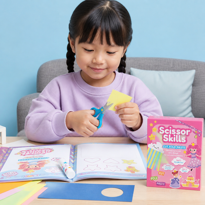 Kids Scissor Skills Activity Book – Safe Cutting Practice with Safety Scissors