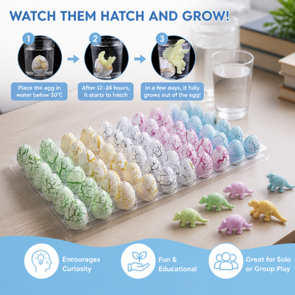 Hatching Dinosaur Egg Kit – Grow-in-Water Dino Eggs with Surprise Toys