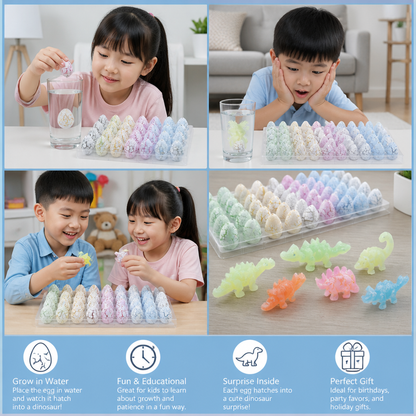Hatching Dinosaur Egg Kit – Grow-in-Water Dino Eggs with Surprise Toys