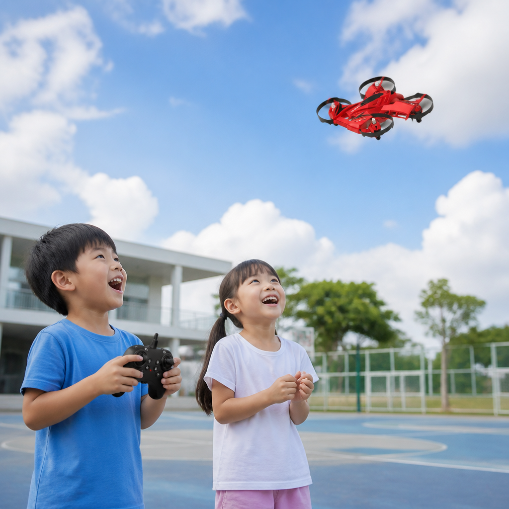 2-in-1 Remote Control Flying Drone & Stunt Racing Car