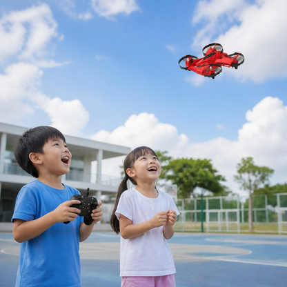 2-in-1 Remote Control Flying Drone & Stunt Racing Car