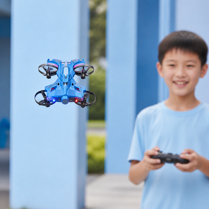 2-in-1 Remote Control Flying Drone & Stunt Racing Car