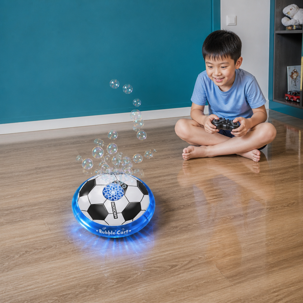 Remote Control Soccer Bubble Ball with Lights & Music